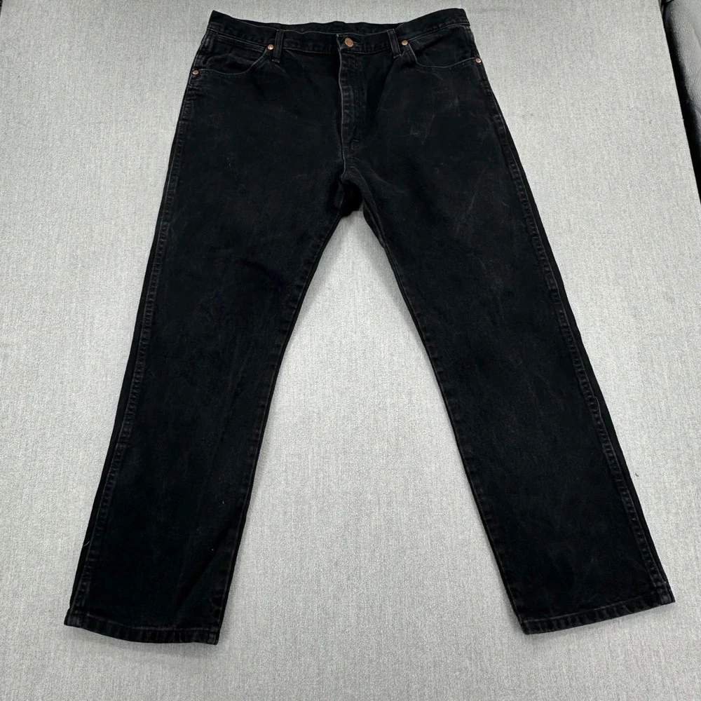 Wrangler Jeans Mens 38x30 Black 1013MWZWK Original Fit Cowboy Cut Straight Leg